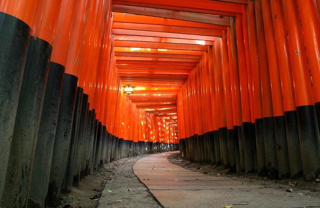 les tori à Kyoto nouvelle année
